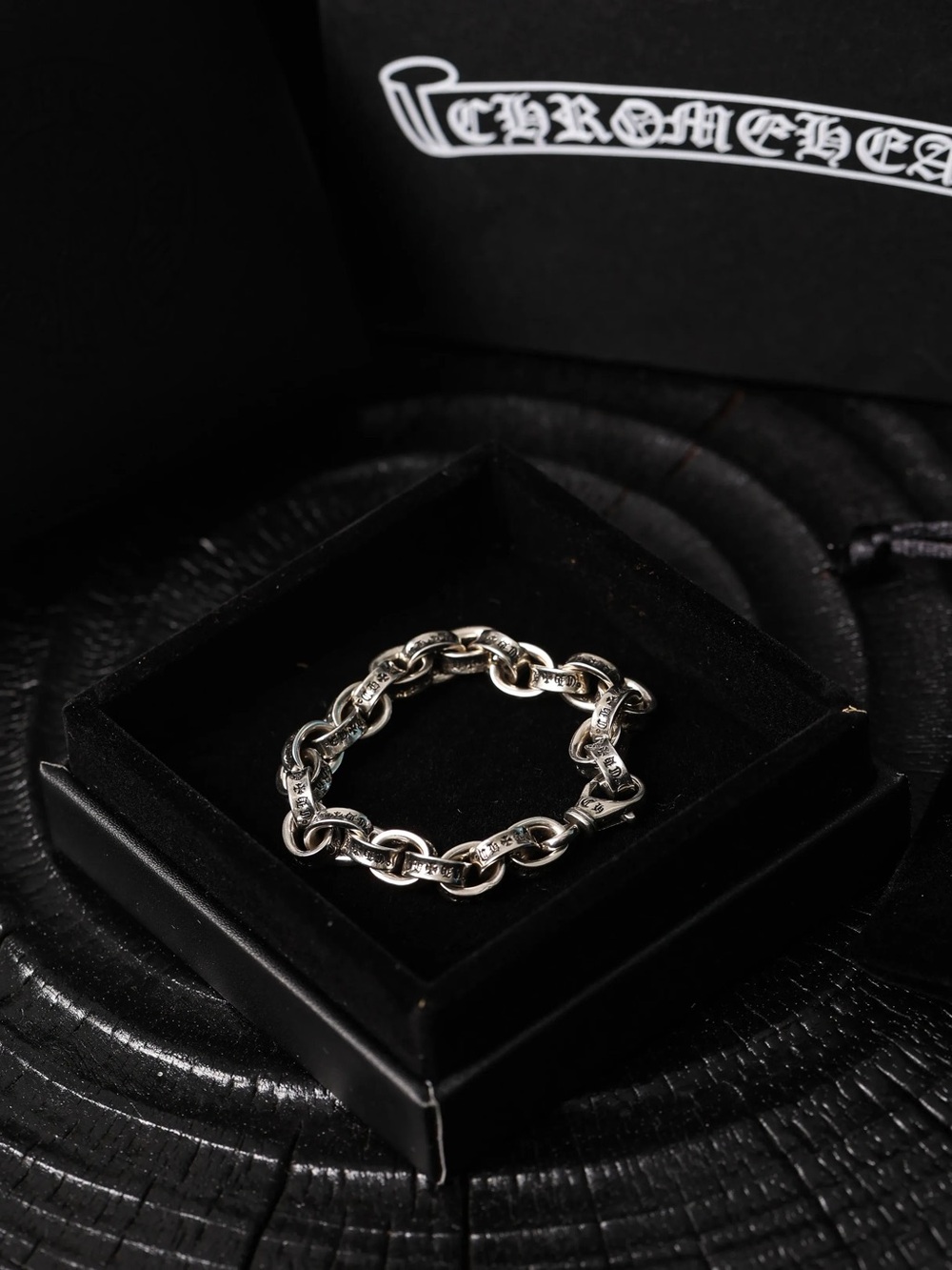 Chrome Hearts Polished Silver Chain Link Bracelet